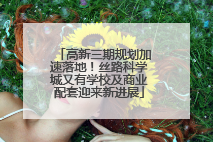高新三期规划加速落地！丝路科学城又有学校及商业配套迎来新进展