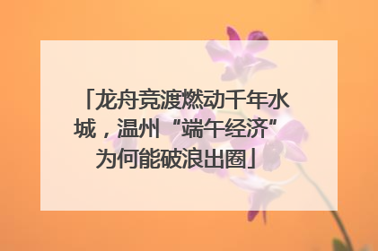 龙舟竞渡燃动千年水城，温州“端午经济”为何能破浪出圈