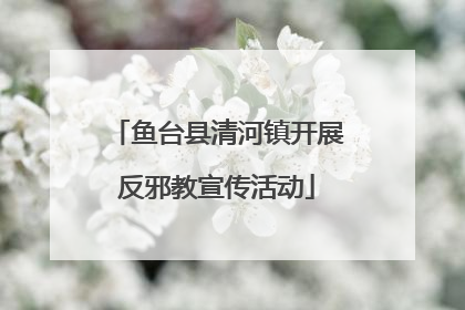 鱼台县清河镇开展反邪教宣传活动