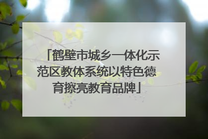 鹤壁市城乡一体化示范区教体系统以特色德育擦亮教育品牌