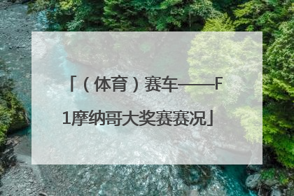 （体育）赛车——F1摩纳哥大奖赛赛况