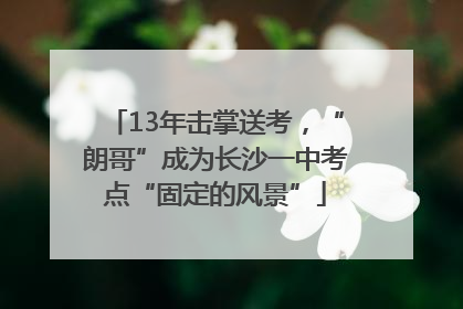 13年击掌送考，“朗哥”成为长沙一中考点“固定的风景”