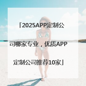 2025APP定制公司哪家专业，优质APP定制公司推荐10家