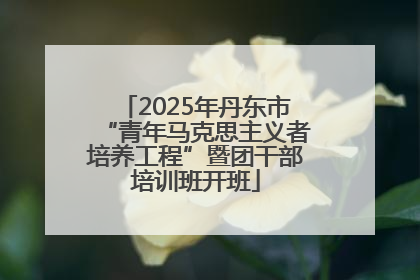 2025年丹东市“青年马克思主义者培养工程”暨团干部培训班开班