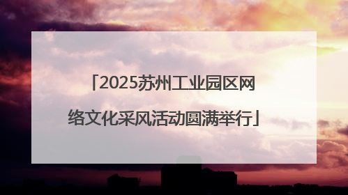 2025苏州工业园区网络文化采风活动圆满举行
