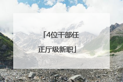 4位干部任正厅级新职