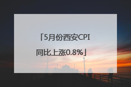 5月份西安CPI同比上涨0.8%