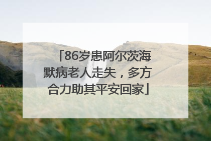 86岁患阿尔茨海默病老人走失，多方合力助其平安回家