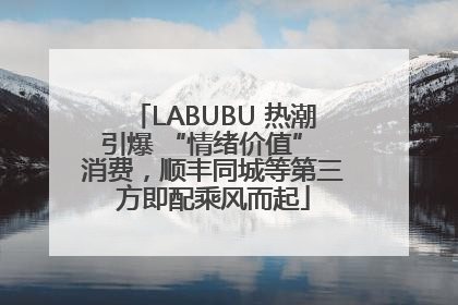 LABUBU 热潮引爆 “情绪价值” 消费，顺丰同城等第三方即配乘风而起
